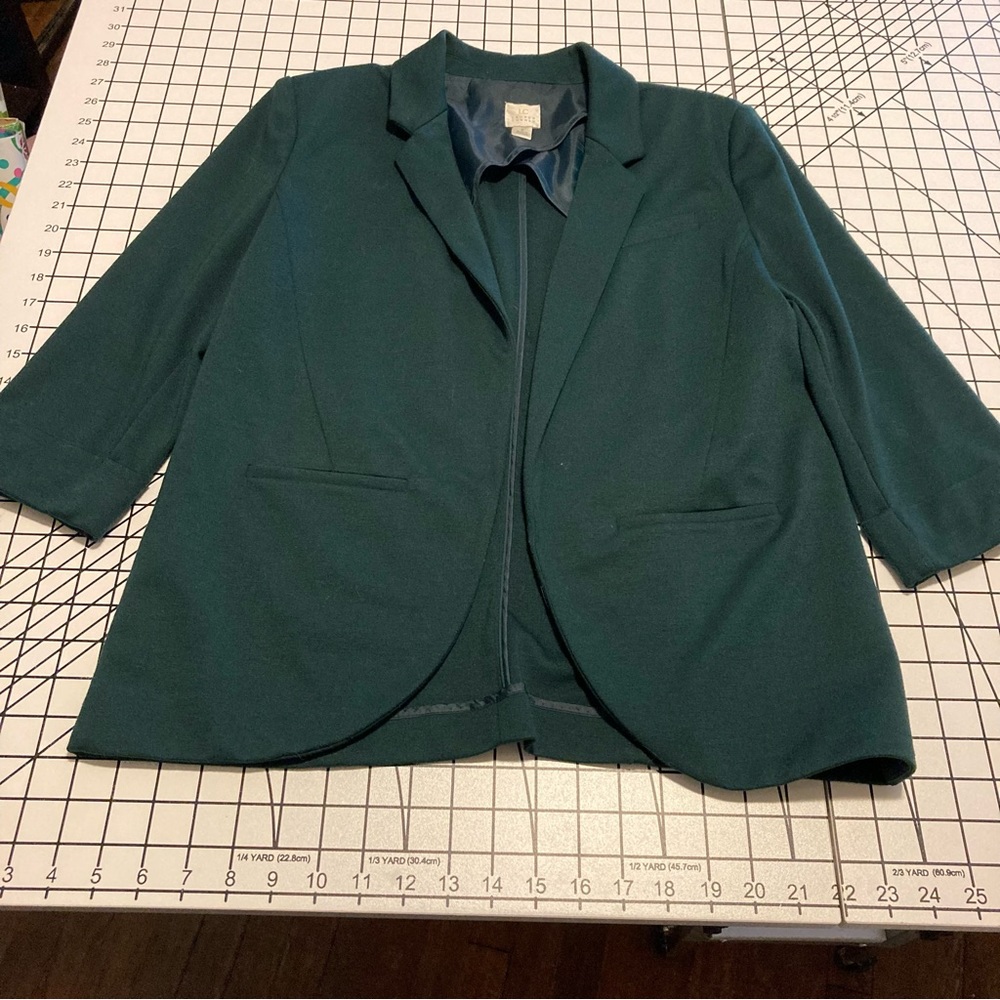 Dark Green Casual Blazer